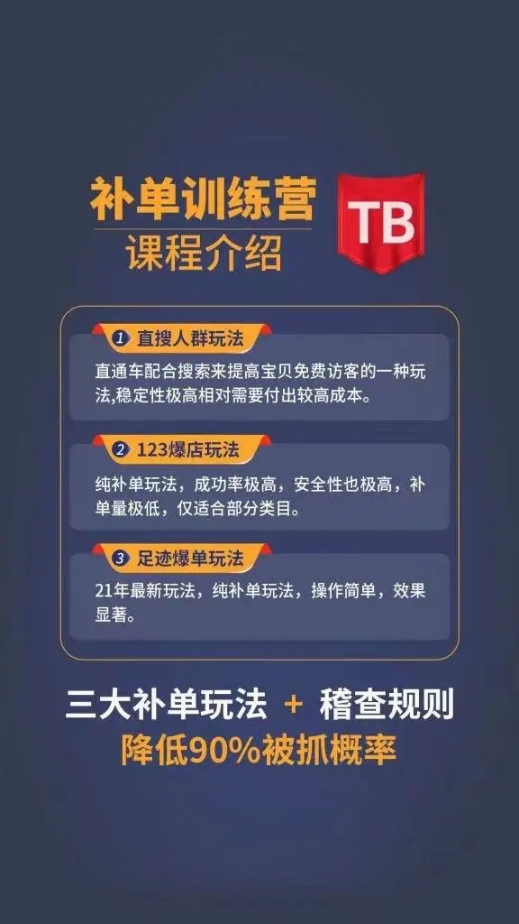 数据蛇淘宝2021最新三大补单玩法+稽查规则,降低90%被抓概率-第一资源库