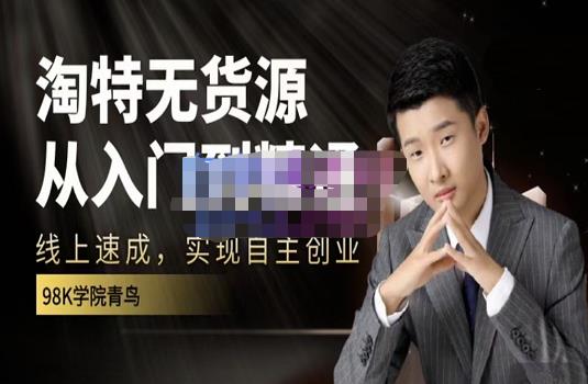 98k学院的淘特无货源线上速成课,从入门到精通,让你最小投入,最高回报-第一资源库