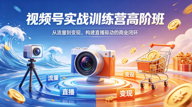 视频号实战训练营高阶班，从流量到变现，构建直播驱动的商业闭环（26年4月）-第一资源库