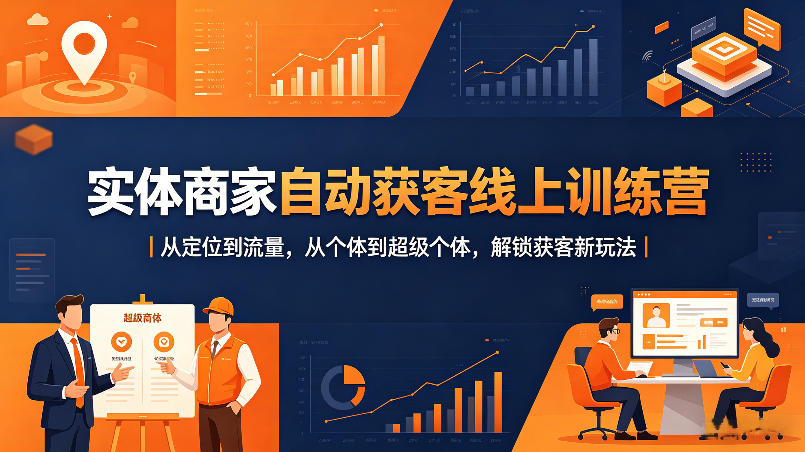 实体商家自动获客线上训练营｜从定位到流量，从个体到超级个体，解锁获客新玩法-第一资源库