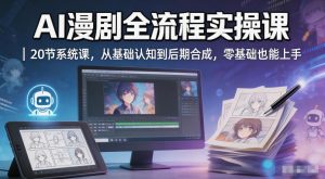 AI漫剧全流程实操课｜20节系统课，从基础认知到后期合成，零基础也能上手-第一资源库