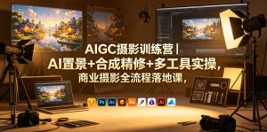 AIGC摄影训练营｜AI置景+合成精修+多工具实操，商业摄影全流程落地课-第一资源库