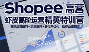 Shopee虾皮高阶运营精英特训营，高阶运营技巧+流量提升+转化率优化，助你业绩翻倍（更新26年5月）-第一资源库