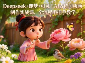 Deepseek+即梦+可灵｜AI古诗词动画制作实战课，全流程手把手教学-第一资源库