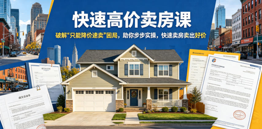 快速高价卖房课，破解“只能降价速卖”困局，助你步步实操，快速卖房卖出好价（更新2026）-第一资源库