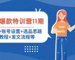 小红书爆款特训营11期:人设定位+账号设置+选品思路+拍照教程+发文流程等-第一资源库