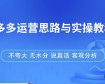 拼多多店铺运营思路与实操教程,快速学会拼多多开店和运营,少踩坑,多盈利-第一资源库