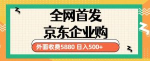 3月最新京东企业购教程,小白可做单人日利润500+撸货项目(仅揭秘)-第一资源库