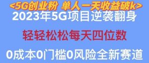 2023年最新自动裂变5g创业粉项目,日进斗金,单天引流100+秒返号卡渠道+引流方法+变现话术【揭秘】-第一资源库