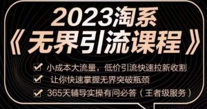 2023淘系无界引流实操课程,小成本大流量,低价引流快速拉新收割,让你快速掌握无界突破瓶颈-第一资源库