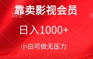 靠卖影视会员，日入1000+，落地保姆级教程，新手可学【揭秘】-第一资源库