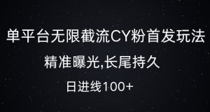 单平台无限截流创业粉首发玩法，精准曝光，长尾持久，日引流100+【揭秘】-第一资源库