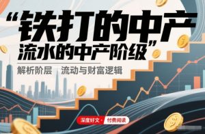 付费文章：铁打的中产，流水的中产阶级-第一资源库