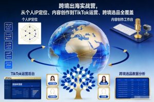 跨境出海实战营，从个人IP定位、内容创作到TikTok运营、跨境选品全覆盖-第一资源库