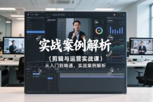 剪辑与运营实战课，从入门到精通，实战案例解析（更新2026）-第一资源库