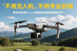 不用无人机、不用专业剪辑，即梦简单操作，人人都能轻松复刻质感航拍大片-第一资源库