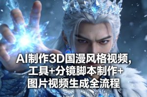 AI制作3D国漫风格视频,工具+分镜脚本制作+图片视频生成全流程-第一资源库