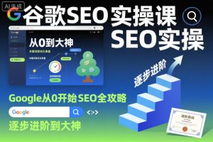 谷歌SEO实操课，Google从0开始SEO全攻略，逐步进阶到大神（更新26年）-第一资源库