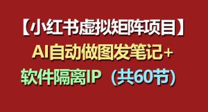 小红书虚拟矩阵项目：软件隔离IP+AI自动做图发笔记（共60节）-第一资源库
