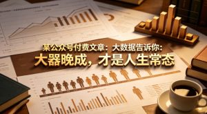 某公众号付费文章：大数据告诉你：大器晚成，才是人生常态-第一资源库