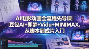 AI电影动画全流程先导课｜豆包AI+即梦+Vidu+MINIMAX，从脚本到成片入门-第一资源库