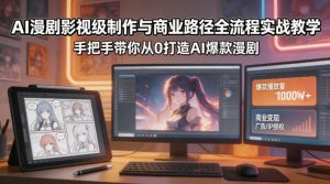 AI漫剧影视级制作与商业路径全流程实战教学，手带你从0打造AI爆款漫剧-第一资源库