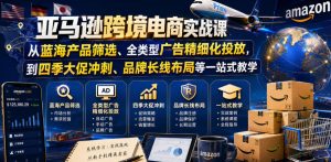亚马逊跨境电商实战课,从蓝海产品筛选、全类型广告精细化投放,到四季大促冲刺、品牌长线布局等一站式教学(更新6月)-第一资源库