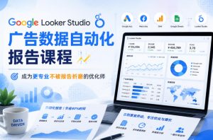 Google Looker Studio广告数据自动化报告课程，成为更专业不被报告折磨的优化师-第一资源库