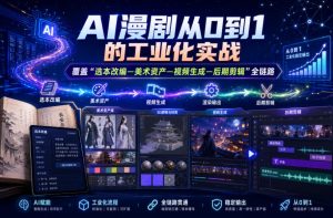 AI漫剧从0到1的工业化实战,覆盖“选本改编—美术资产—视频生成—后期剪辑”全链路(更新6月)-第一资源库