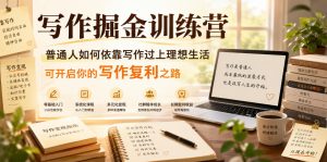 写作掘金训练营，普通人如何依靠写作过上理想生活，可开启你的写作复利之路（更新6月）-第一资源库