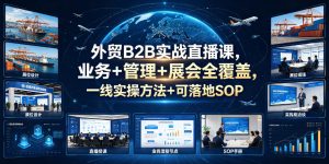 外贸B2B实战直播课，业务+管理+展会全覆盖，一线实操方法+可落地SOP-第一资源库