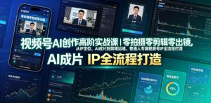 视频号AI创作高阶实战课｜零拍摄零剪辑零出镜，从IP定位、AI成片到剪辑运维，普通人专属视频号IP全流程打造-第一资源库