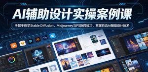 AI辅助设计实操案例课，手把手教学Stable Diffusion、Midjourney与PS协同技巧，掌握前沿AI辅助设计技术-第一资源库