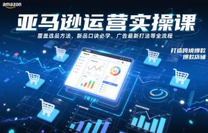 亚马逊运营实操课，覆盖选品方法、新品口诀必学、广告最新打法等全流程，打造跨境爆款店铺（更新6月）-第一资源库