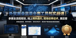 外贸展会赢单全套工具包实战课|参展全流程规划、线上预热邀约、现场谈单话术、展后客户跟进复盘完整落地教程-第一资源库